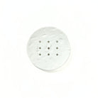Dill Large Plastic Circle Textured White Button - Nebraska Quilt Company - N2502149