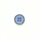 Dill Metal Circle Blue Button - Nebraska Quilt Company - N2502156