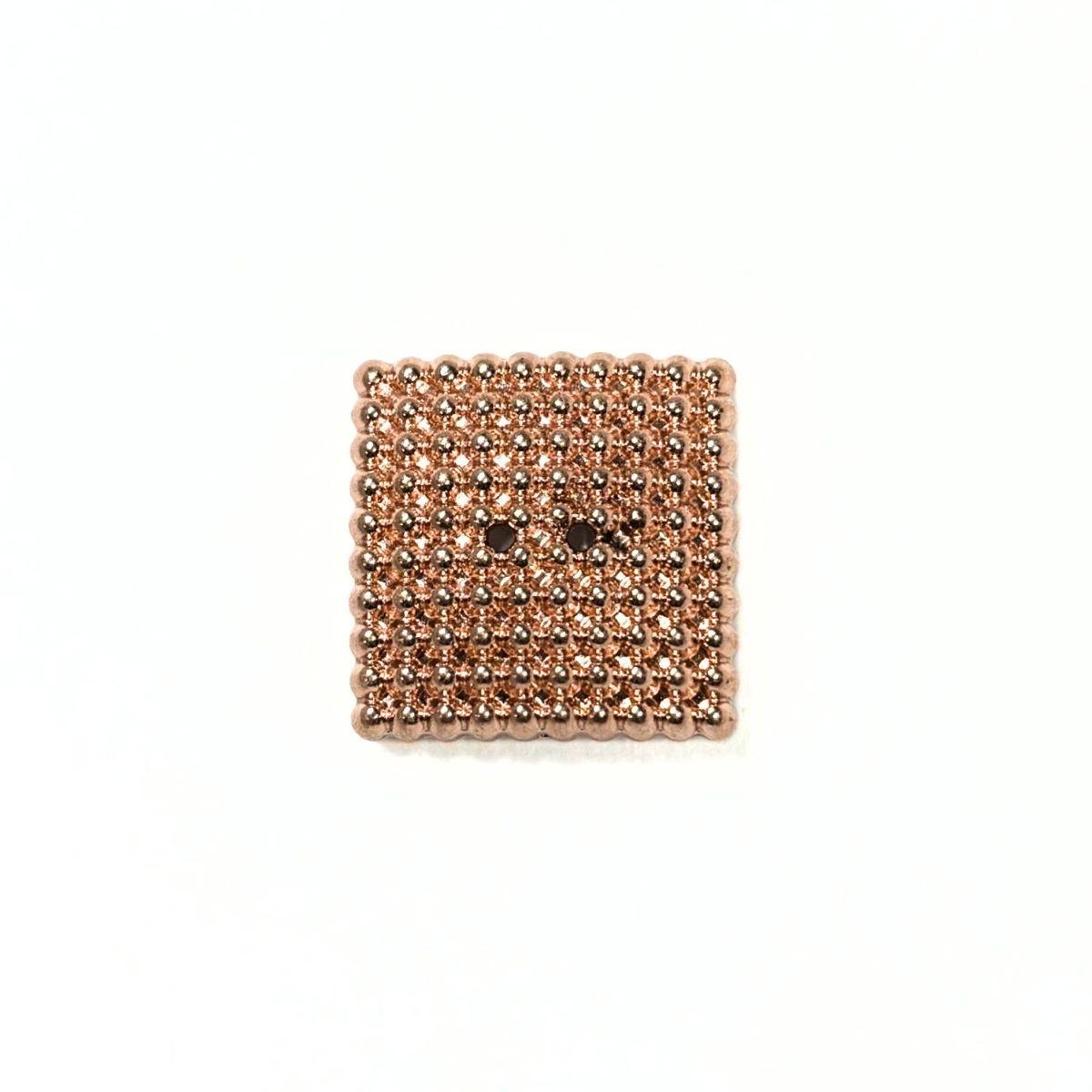 Dill Metal Square Copper Button - Nebraska Quilt Company - N2502135