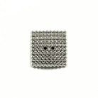 Dill Metal Square Silver Button - Nebraska Quilt Company - N2502133