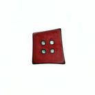 Dill Plastic Abstract Square Dark Red Button - Nebraska Quilt Company - N2502139