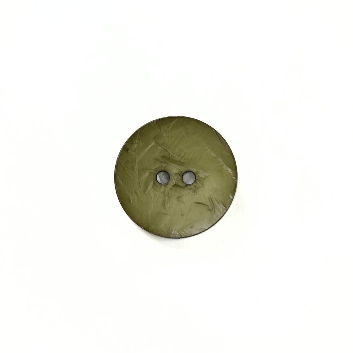 Dill Plastic Circle Army Green Button - Nebraska Quilt Company - N2502146