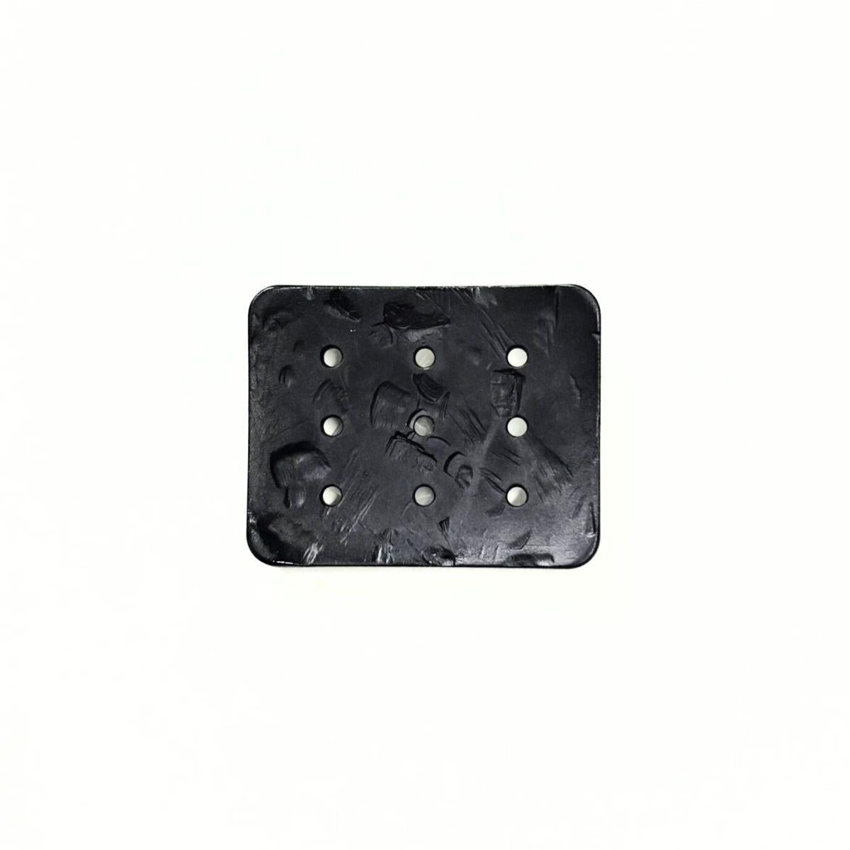 Dill Plastic Rectangle Black Button - Nebraska Quilt Company - N2502147