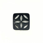 Dill Plastic Square Black Cutout Button - Nebraska Quilt Company - N2502153