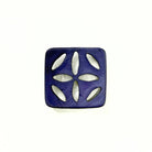 Dill Plastic Square Navy Cutout Button - Nebraska Quilt Company - N2502152