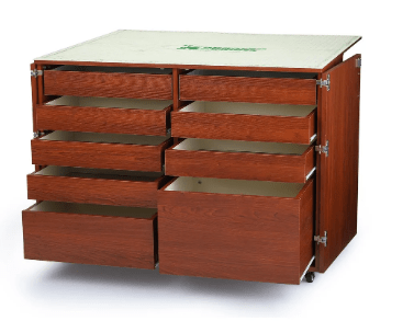 Dingo Storage Cabinet & Cutting Table Teak - Nebraska Quilt Company - SCK7905
