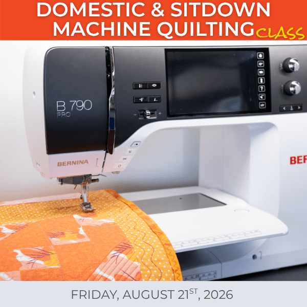 Domestic & Sitdown Machine Quilting - Friday August 21st, 2026 10 AM to 4 PM - Nebraska Quilt Company - Domestic & Sitdown Machine Quilting - Friday August 21st, 2026 10 AM to 4 PM