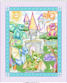 Dragon Friends Panel Multi 36" x 40" - Nebraska Quilt Company - PAN251656