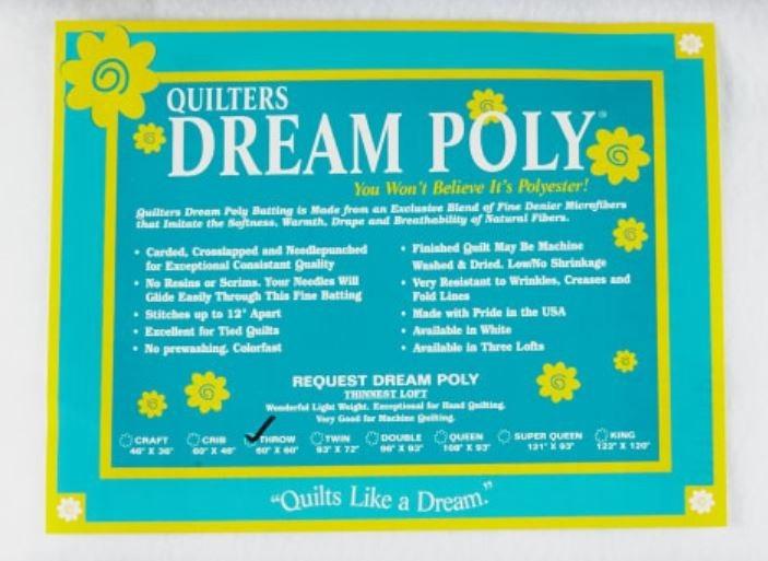 Dream Poly Request 93" Batting - 24" x 90" Remnant - Nebraska Quilt Company - PC260138