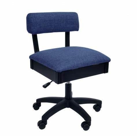 Duchess Blue Hydraulic Sewing Chair - Nebraska Quilt Company - SCCH8130