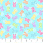 Easter Wishes Basket Bunnies Multi Blue - 10539 - 60 - Patrick Lose Fabrics - Nebraska Quilt Company - F2400070