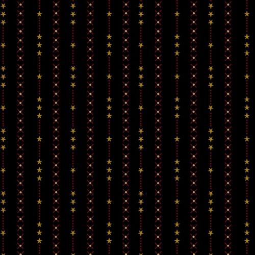 Ebony & Onyx Star Stripe Black - Nebraska Quilt Company - F78869