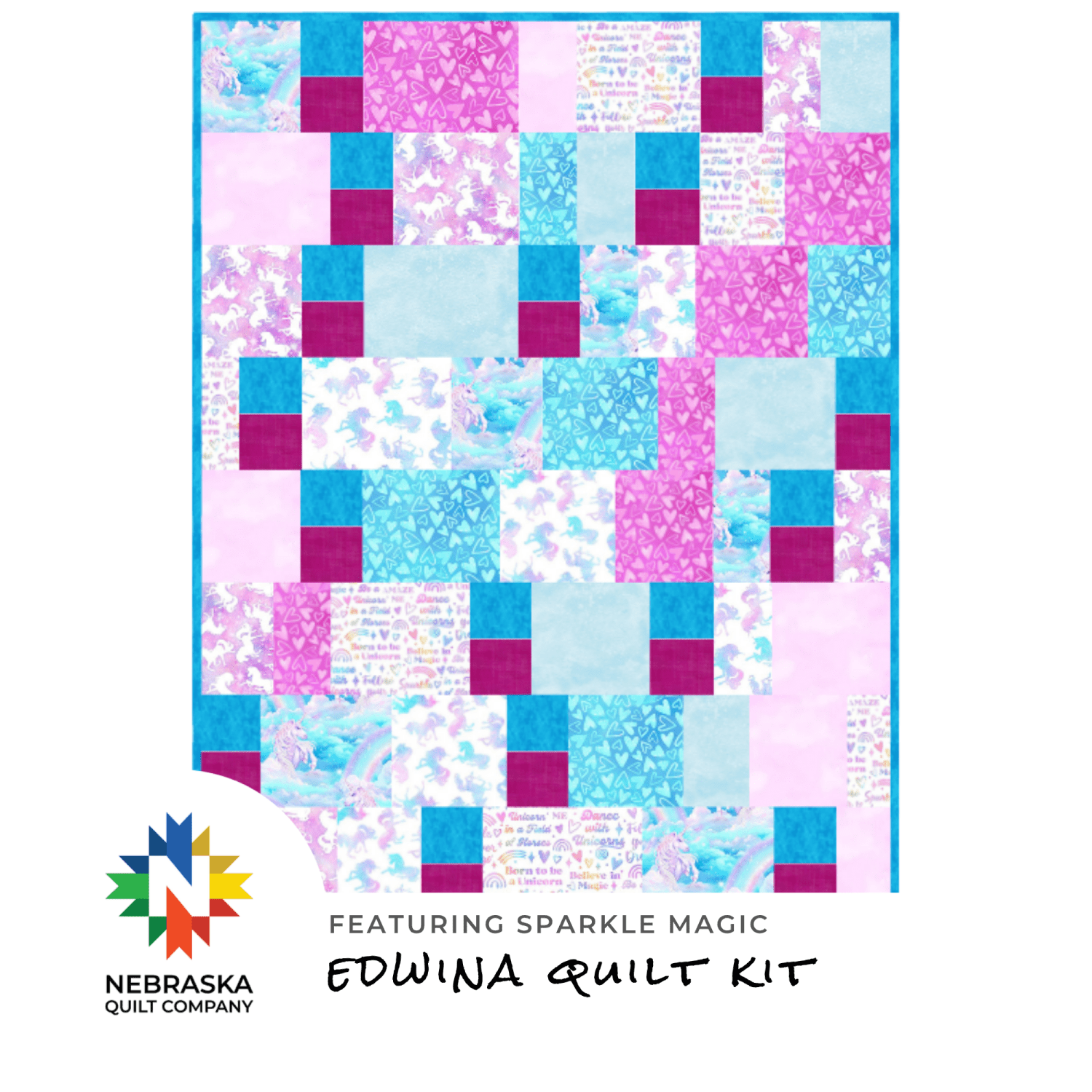 Edwina Quilt Kit Featuring Sparkle Magic - Nebraska Quilt Company - K261377