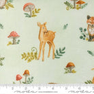 Effies Woods Cuddle Woodland Allover Landscape and Nature Animals Mint - 56011 14QC - Moda Fabric - Nebraska Quilt Company - F260687