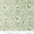 Effies Woods Cuddle Woodland Damask Animals Mint - 56014 15QC - Moda Fabrics - Nebraska Quilt Company - F260690