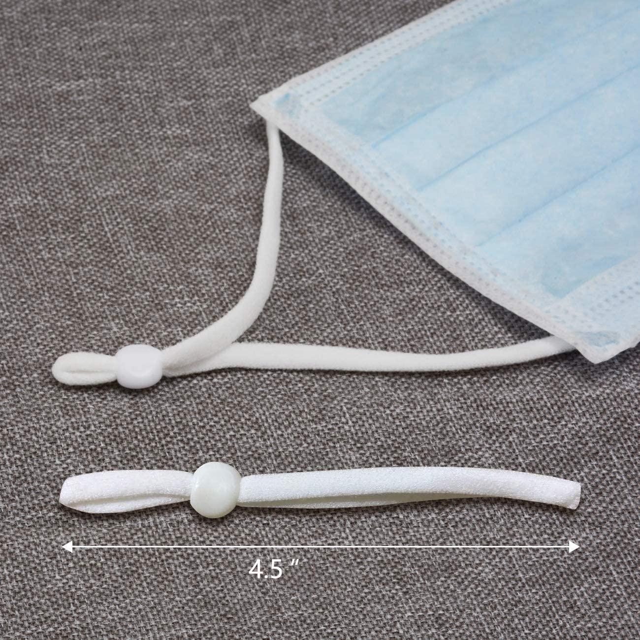 Elastic Bands w/adjustable Buckle (10 in a pack=5 masks) White - Nebraska Quilt Company - N15472