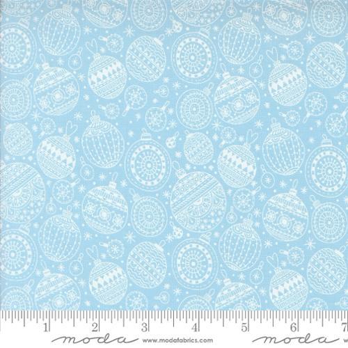 Emmitt and Ivy Ornaments Christmas Sky Blue - 55694 36 - Moda Fabrics - Nebraska Quilt Company - F2402777