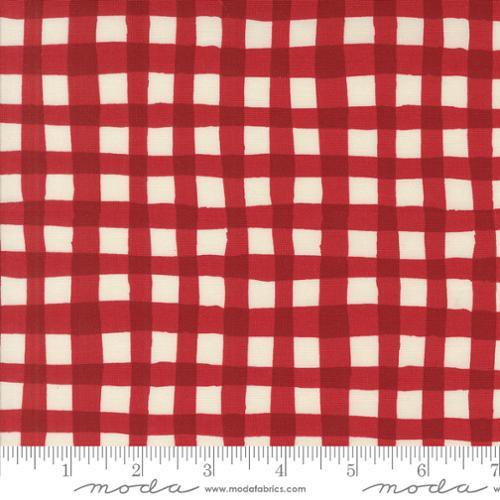 Emmitt and Ivy Winter Picnic Checks & Plaids Gingham Red - 1 Yard Cut - Verified! - 55693 12 - Moda - Nebraska Quilt Company - F2402771