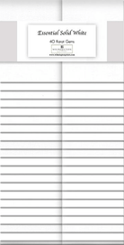 Essential Solid 2.5" Strips White 40 Pieces - Nebraska Quilt Company - PC06387