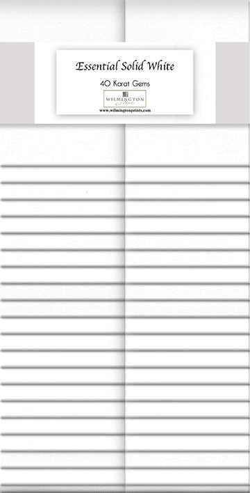 Essential Solid 2.5" Strips White 40 Pieces - Nebraska Quilt Company - PC06387