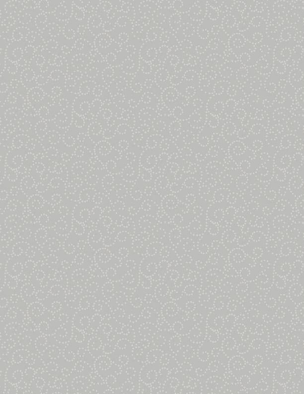 Essentials Dash of Pepper Dotted Scroll Grey - Nebraska Quilt Company - F85806