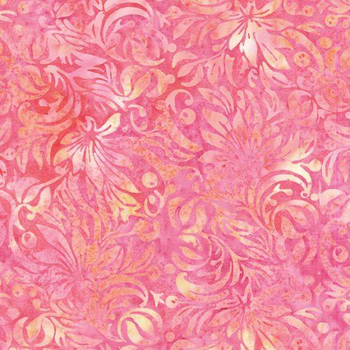 Everlasting Square Floral Pink Orange Sunset Multi - 712517810 - Island Batik - Nebraska Quilt Company - F2501810