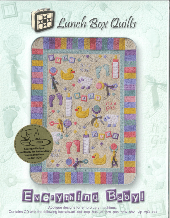 Everything Baby with CD Machine Embroidery Quilt Pattern - Nebraska Quilt Company - PUB10192