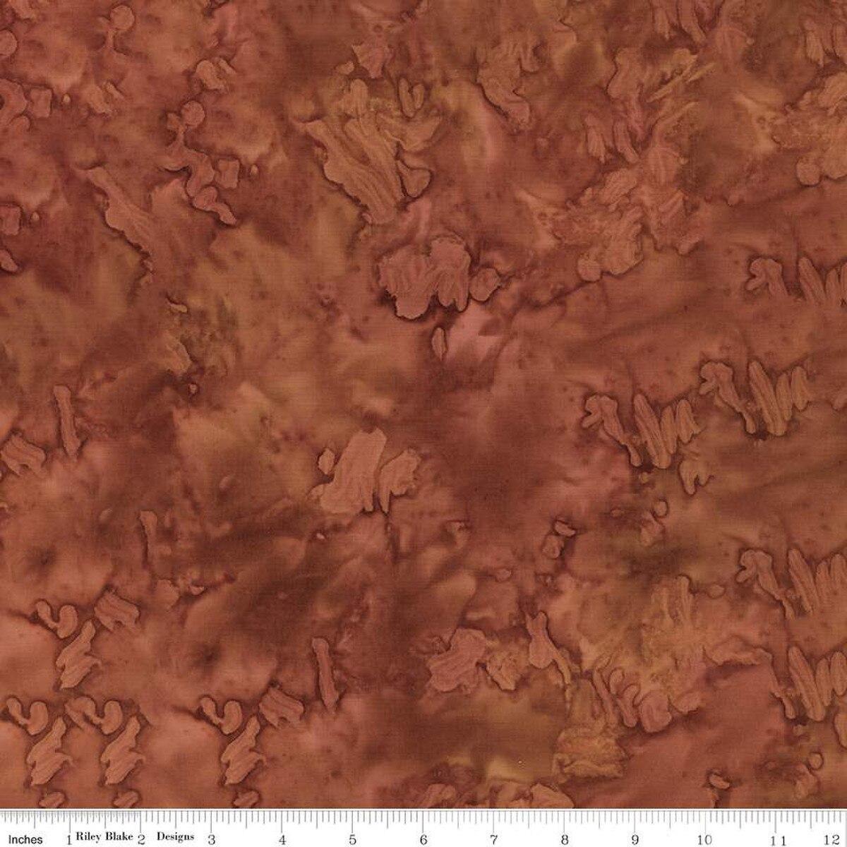 Expressions Batiks Hand - Dyes Cinnamon - 1 Yard Cut - Verified! - BT21000 - 136 - Riley Blake Designs - Nebraska Quilt Company - F2401719