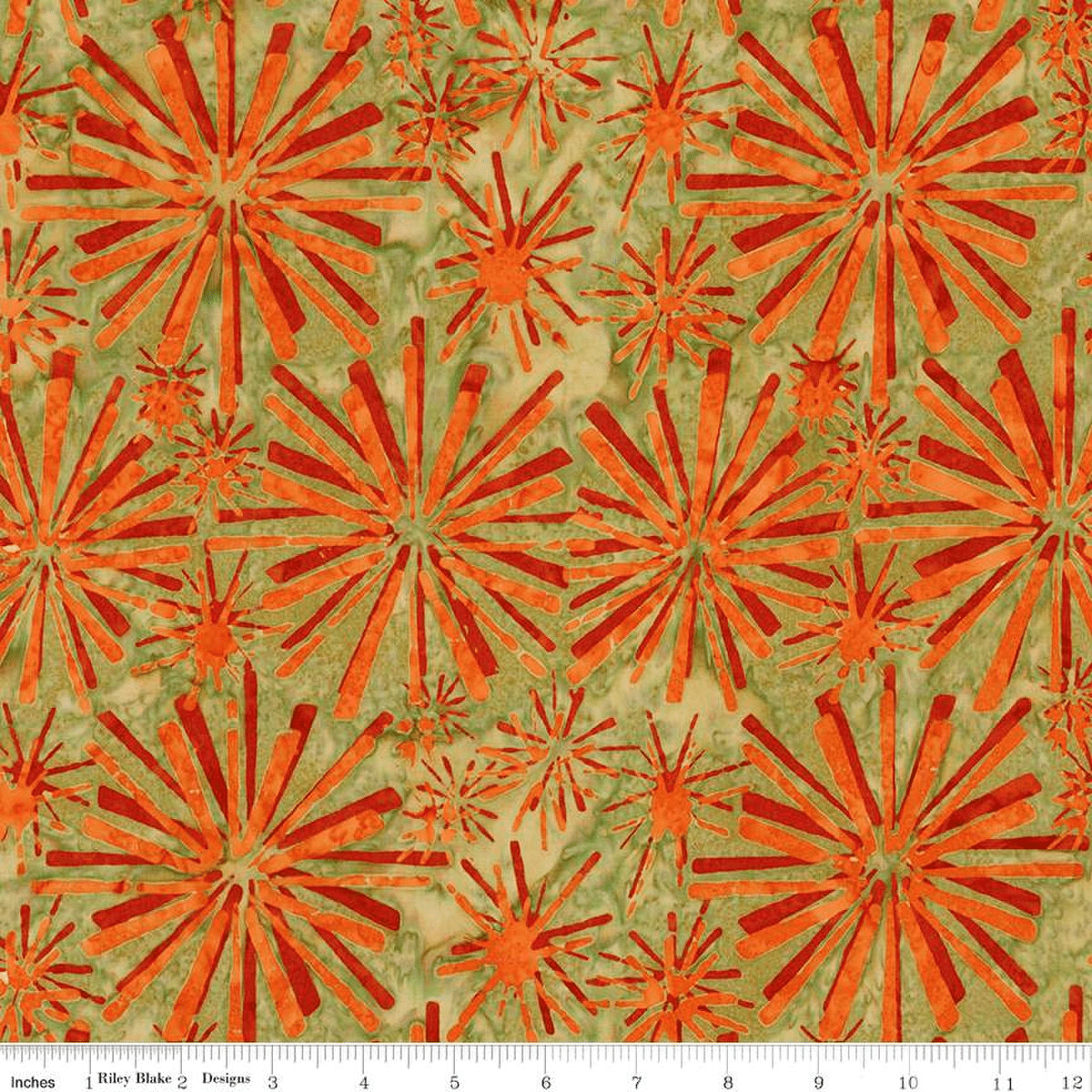 Expressions Batiks Retro Revival Fireworks Marmalade Splash Green - BT23270 - 246 - Riley Blake Design - Nebraska Quilt Company - Expressions Batiks Retro Revival Fireworks Marmalade Splash Green - BT23270 - 246 - Riley Blake Design