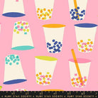 Eye Candy Boba Novelty Tea Posy Pink - RS5154 11 - Ruby Star Society - Nebraska Quilt Company - F2400575