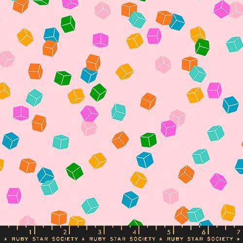 Eye Candy Cuby Novelty Geometric Cotton Candy Pink - RS5158 14 - Ruby Star Society - Nebraska Quilt Company - F2400588