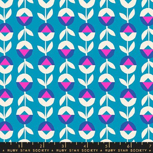 Eye Candy Flower Chain Novelty Cerulean Dark Blue - RS5161 20 - Ruby Star Society - Nebraska Quilt Company - F2400598