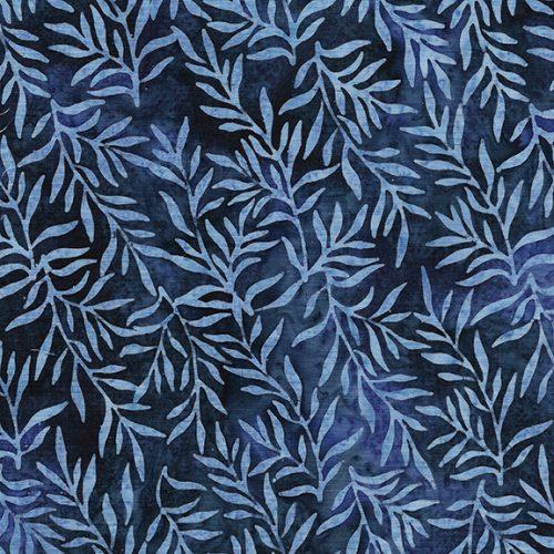 Fall Flair Leafy Vine Blue Ocean - 122448580 - Island Batik - Nebraska Quilt Company - F2403240