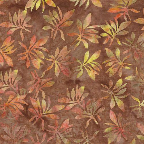 Fall Flair Leaves Brown Cinnamon - 122444074 - Island Batik - Nebraska Quilt Company - F2403236