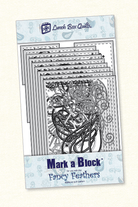 Fancy Feathers Mark - A - Block Machine Embroidery Templates - Nebraska Quilt Company - N19385