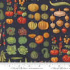 Farm And Garden Harvest Indigo Dark Blue Multi - 7472 16 - Moda Fabrics - Nebraska Quilt Company - F2401413