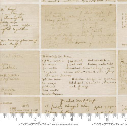 Farm And Garden Recipe Cards Milk Cream - 7485 11 - Moda Fabrics - Nebraska Quilt Company - F2401440