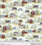 Farmhouse Americana Barns Multi - FAME 5757 MU - P & B Textiles - Nebraska Quilt Company - Farmhouse Americana Barns Multi - FAME 5757 MU - P & B Textiles