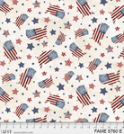 Farmhouse Americana Country Toss Cream - FAME 5760 E - P & B Textiles - Nebraska Quilt Company - Farmhouse Americana Country Toss Cream - FAME 5760 E - P & B Textiles