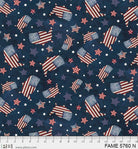 Farmhouse Americana Country Toss Navy - FAME 5760 N - P & B Textiles - Nebraska Quilt Company - Farmhouse Americana Country Toss Navy - FAME 5760 N - P & B Textiles