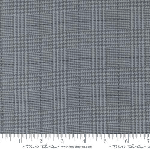 Farmhouse Flannels III Box Check Checks and Plaids Grey Pewter - 49277 24F - Moda Fabrics - Nebraska Quilt Company - F09082