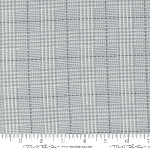 Farmhouse Flannels III Box Check Checks and Plaids Pewter - 49277 14F - Moda Fabrics - Nebraska Quilt Company - F09080
