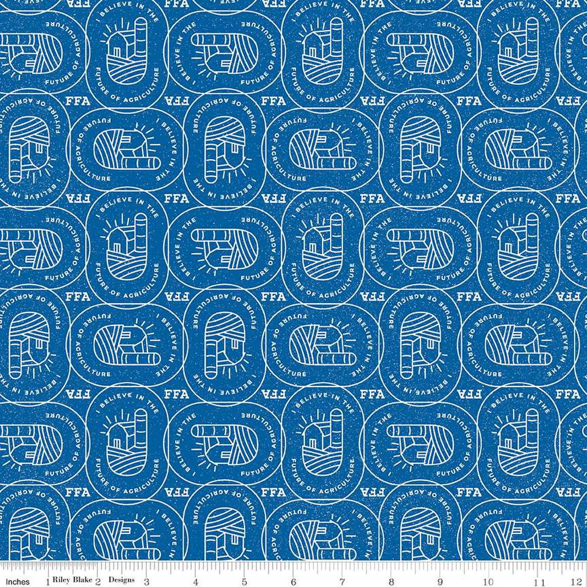 FFA Forever Blue 2 Farm Patch Blue - C15854 - BLUE - Riley Blake Designs - Nebraska Quilt Company - F2401200