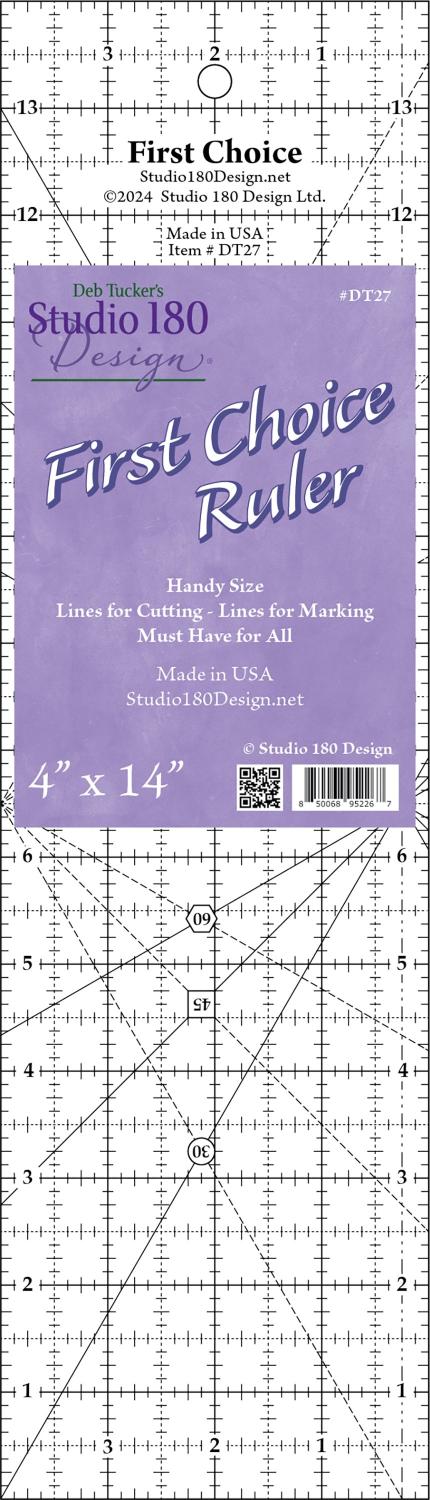First Choice Ruler 4" x 14" - Nebraska Quilt Company - First Choice Ruler 4" x 14"