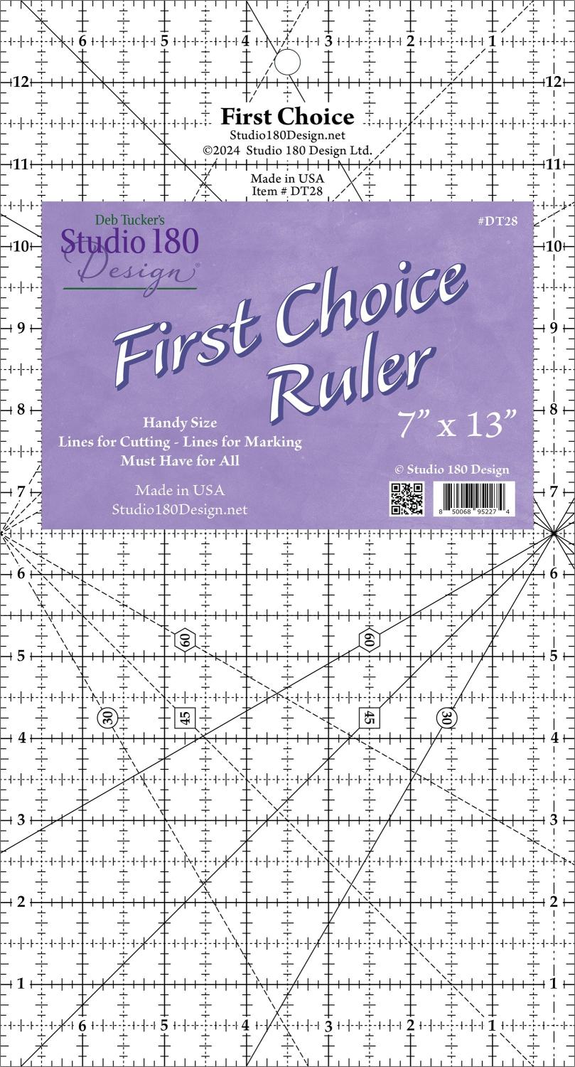First Choice Ruler 7" x 13" - Nebraska Quilt Company - First Choice Ruler 7" x 13"