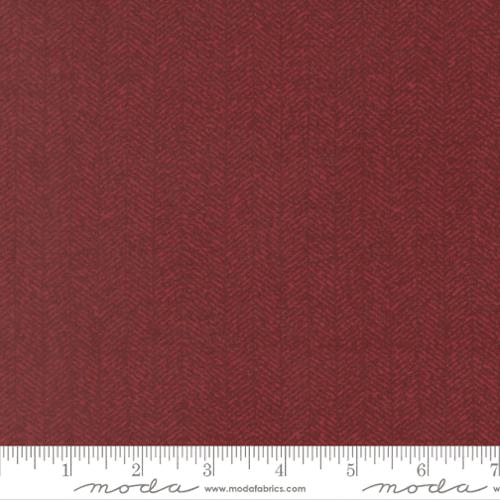 Flannel Gather Herringbone Basic Brick - 49342 20F - Moda Fabrics - Nebraska Quilt Company - F262022