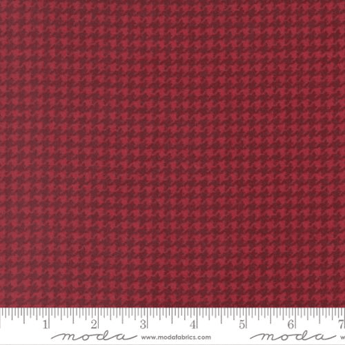 Flannel Gather Hounds Tooth Brick - 49340 20F - Moda Fabrics - Nebraska Quilt Company - F262046