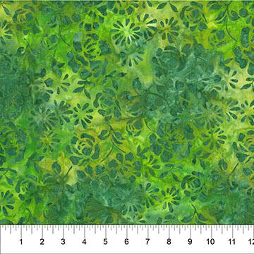 Floral Tapestry Petals Avocado Green - 83804 - 75 - Banyan Batiks Studio - Nebraska Quilt Company - F261132