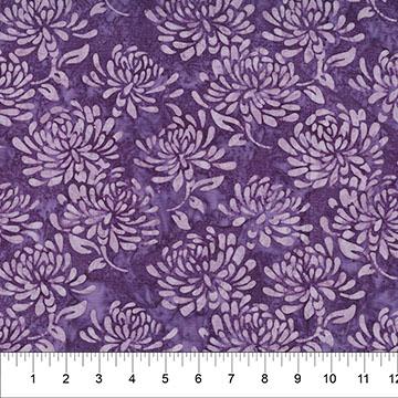 Floral Tapestry Water Lillies Amethyst Purple - 83800 - 84 - Banyan Batiks Studio - Nebraska Quilt Company - F261122