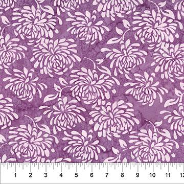 Floral Tapestry Water Lillies Plum Purple - 83800 - 82 - Banyan Batiks Studio - Nebraska Quilt Company - F261120